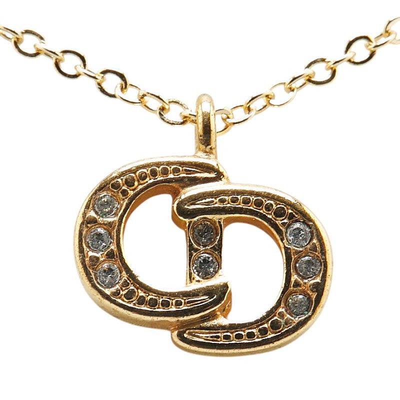 Dior Dior Dior CD Logo Rhinestone Necklace Metal Necklace Size ONE SIZE - 2 Thumbnail