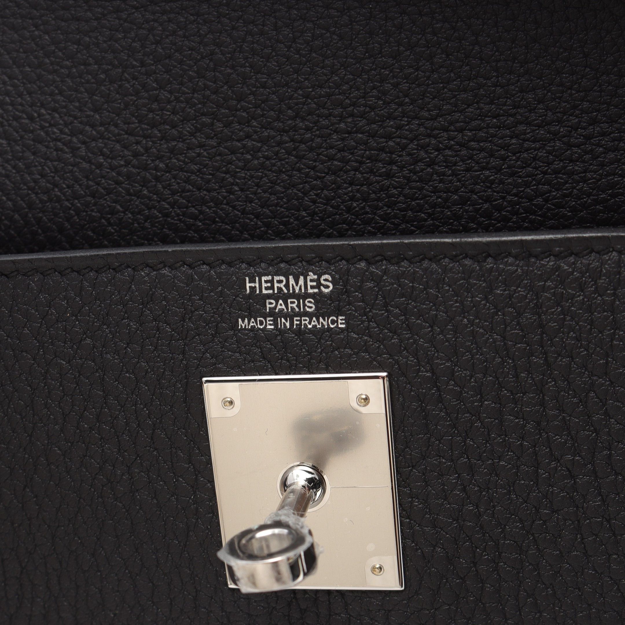 Hermes Hermes Kelly28 Handbag Togo Black Silver Hardware Double Engraved Size ONE SIZE - 4 Thumbnail