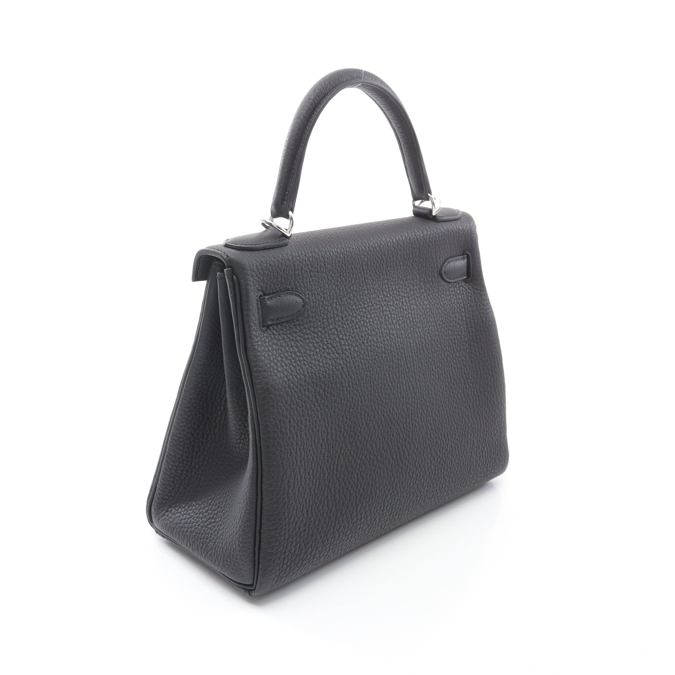 Hermes Hermes Kelly28 Handbag Togo Black Silver Hardware Double Engraved Size ONE SIZE - 2 Thumbnail