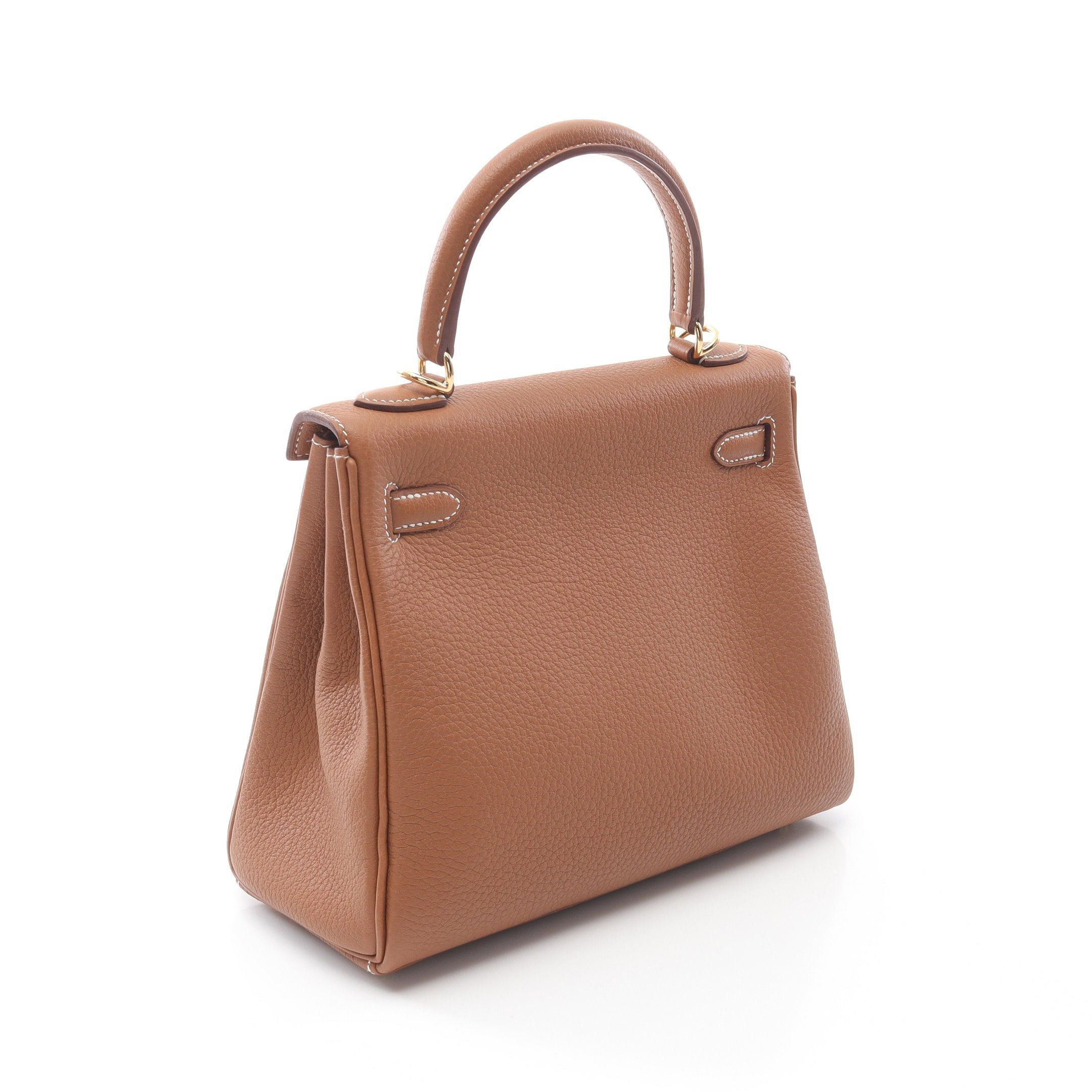 Hermes Hermes Kelly 25 Gold Handbag Togo Light Brown Hardware K Stamp Size ONE SIZE - 2 Thumbnail