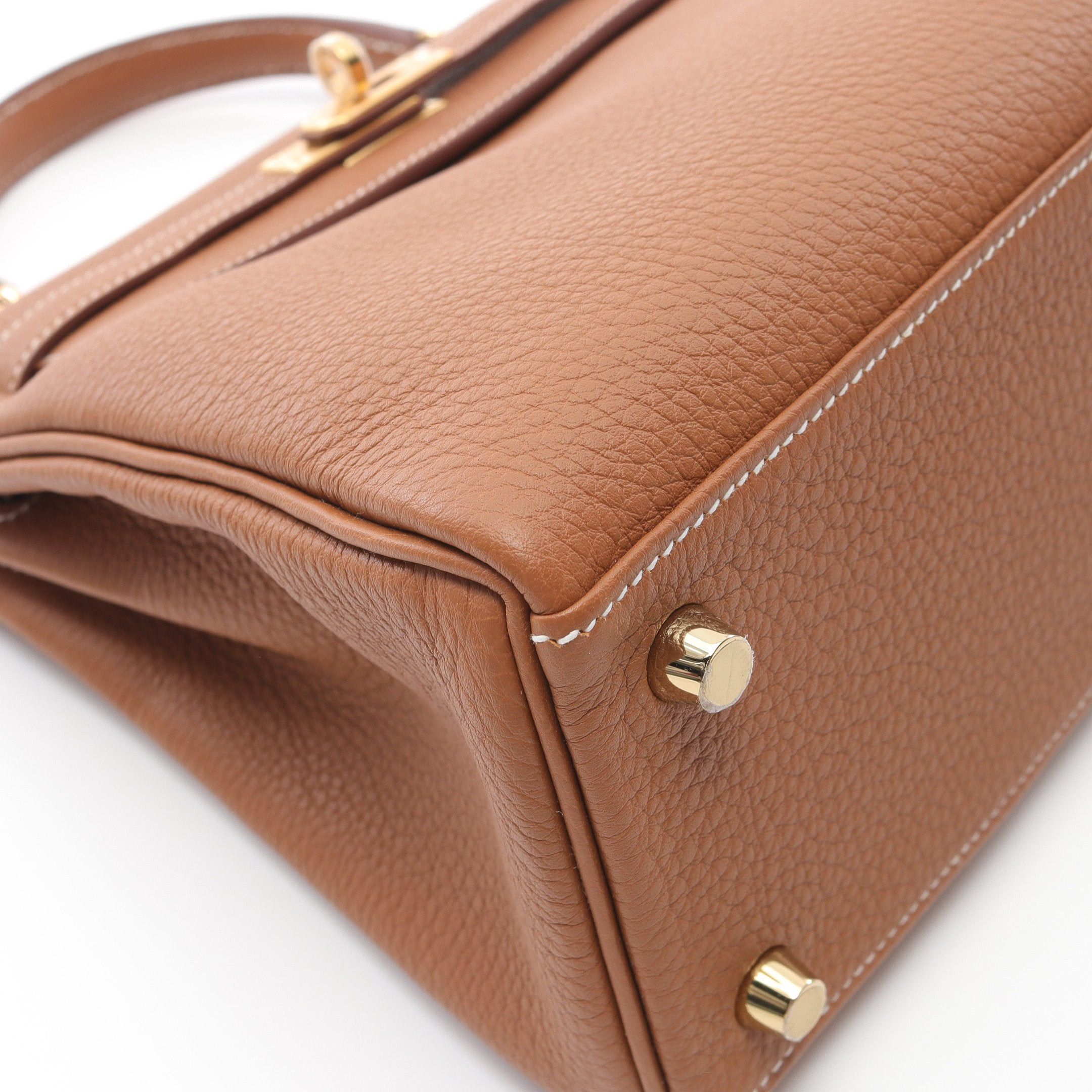 Hermes Hermes Kelly 25 Gold Handbag Togo Light Brown Hardware K Stamp Size ONE SIZE - 7 Thumbnail
