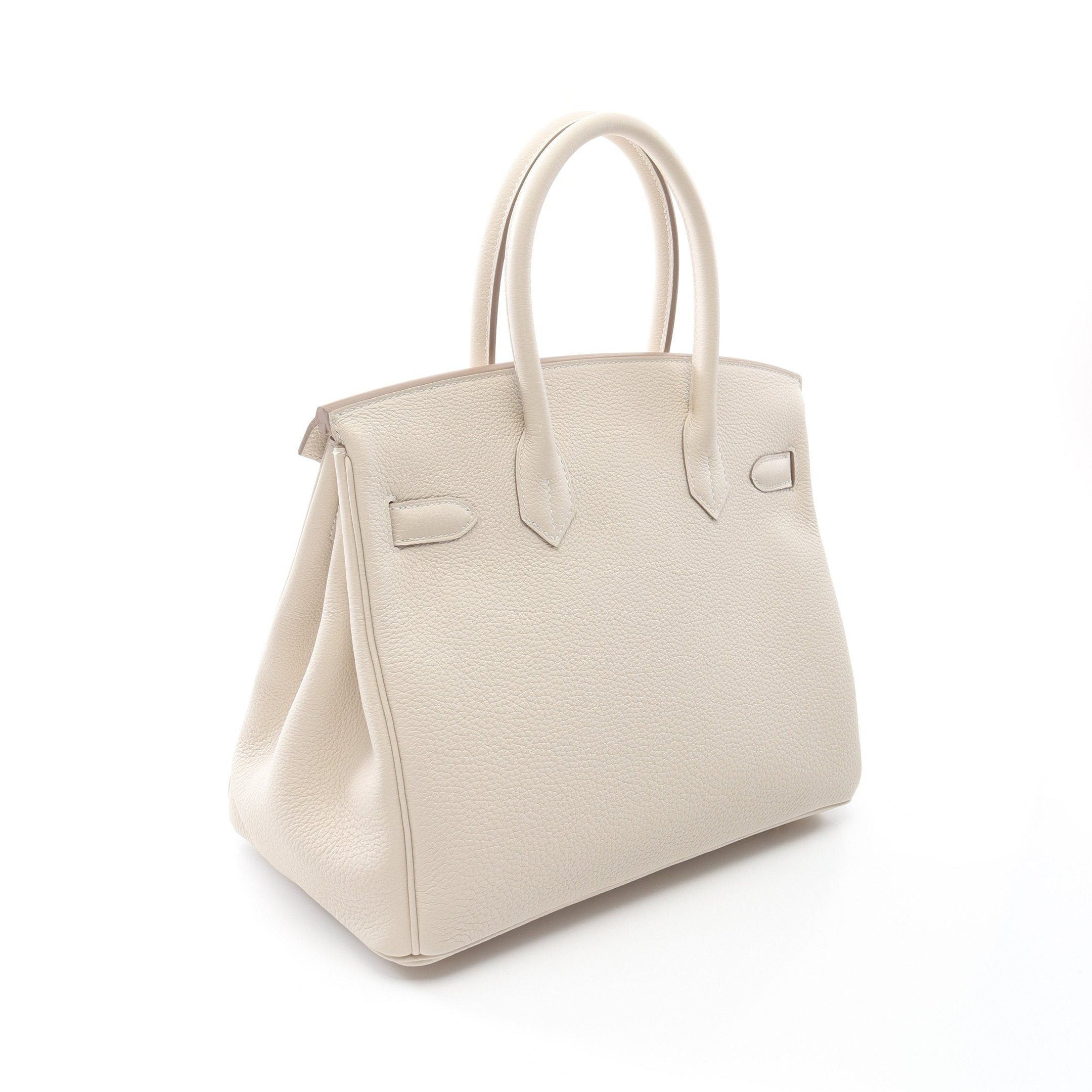 Hermes Hermes Birkin 30 Kure Handbag Togo Off White Gold Hardware K Stamp Size ONE SIZE - 2 Thumbnail