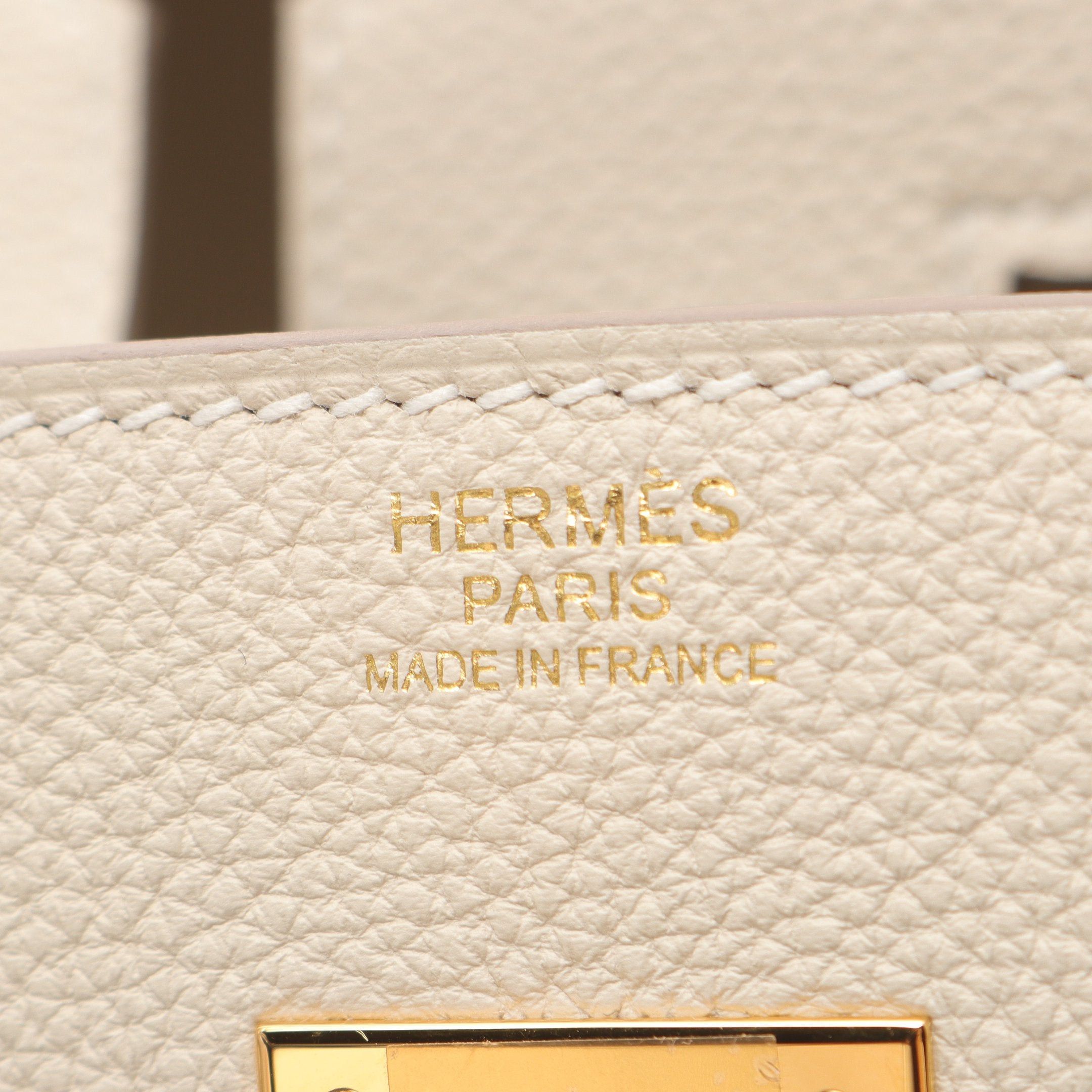 Hermes Hermes Birkin 30 Kure Handbag Togo Off White Gold Hardware K Stamp Size ONE SIZE - 4 Thumbnail