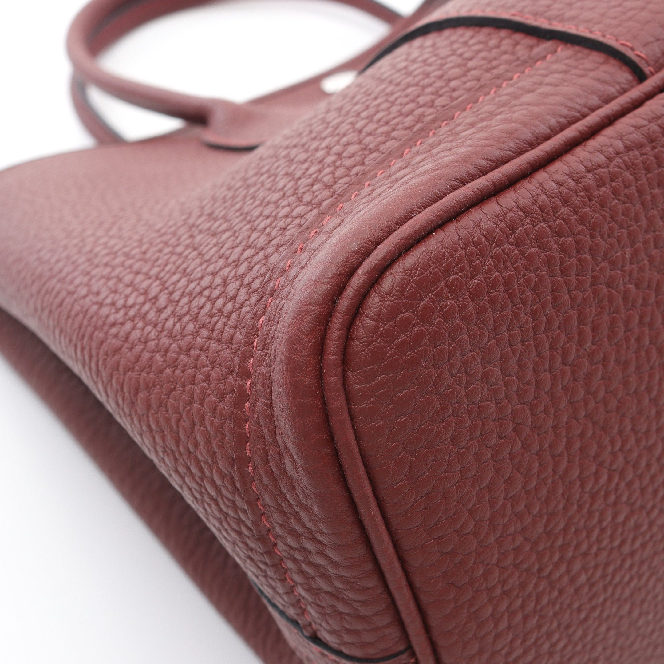 Hermes Hermes Garden Party Tpm Rouge Ash Handbag Tote Bag Negonda Leather Bordeaux Silver Hardware Double Engraved Size ONE SIZE - 6 Thumbnail