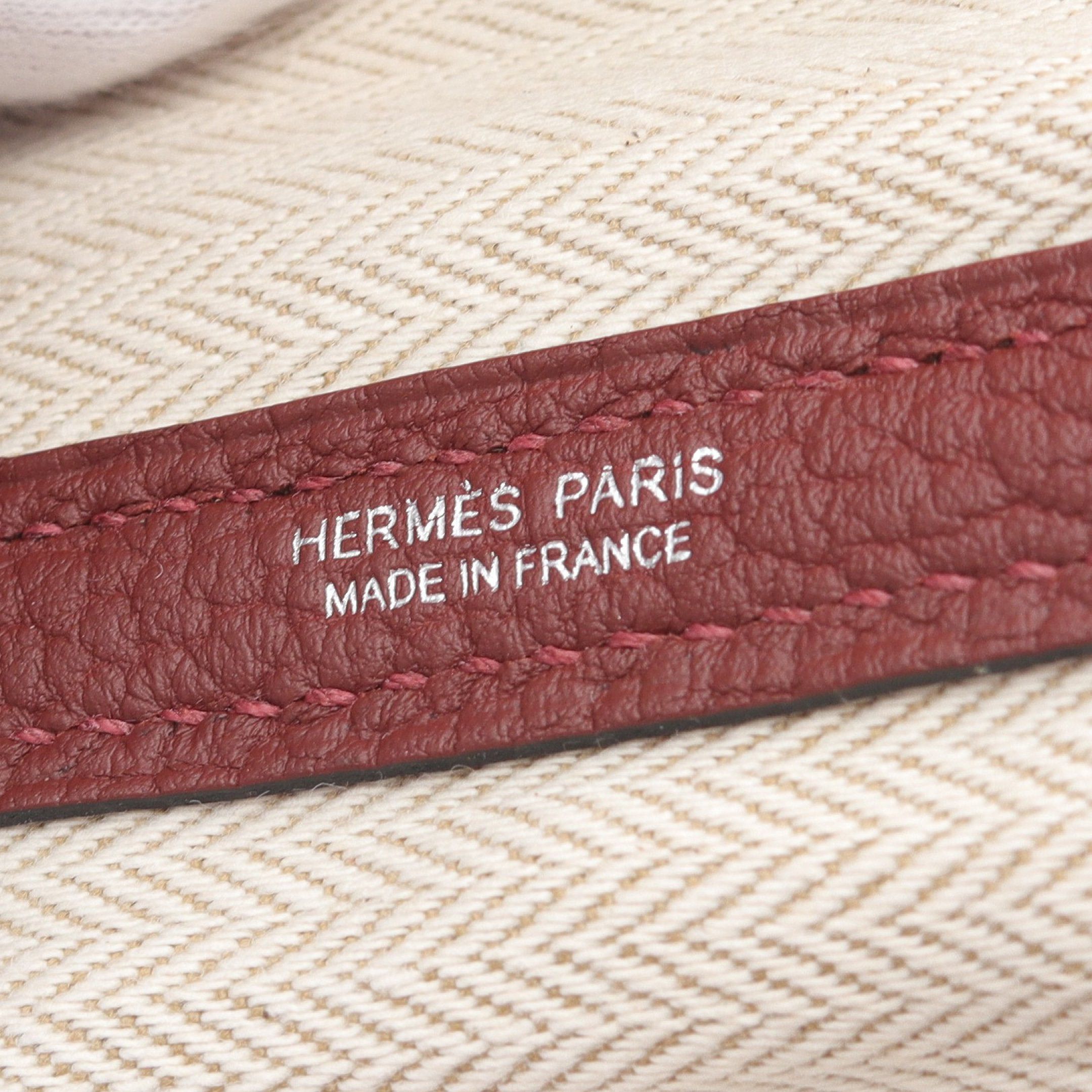 Hermes Hermes Garden Party Tpm Rouge Ash Handbag Tote Bag Negonda Leather Bordeaux Silver Hardware Double Engraved Size ONE SIZE - 4 Thumbnail
