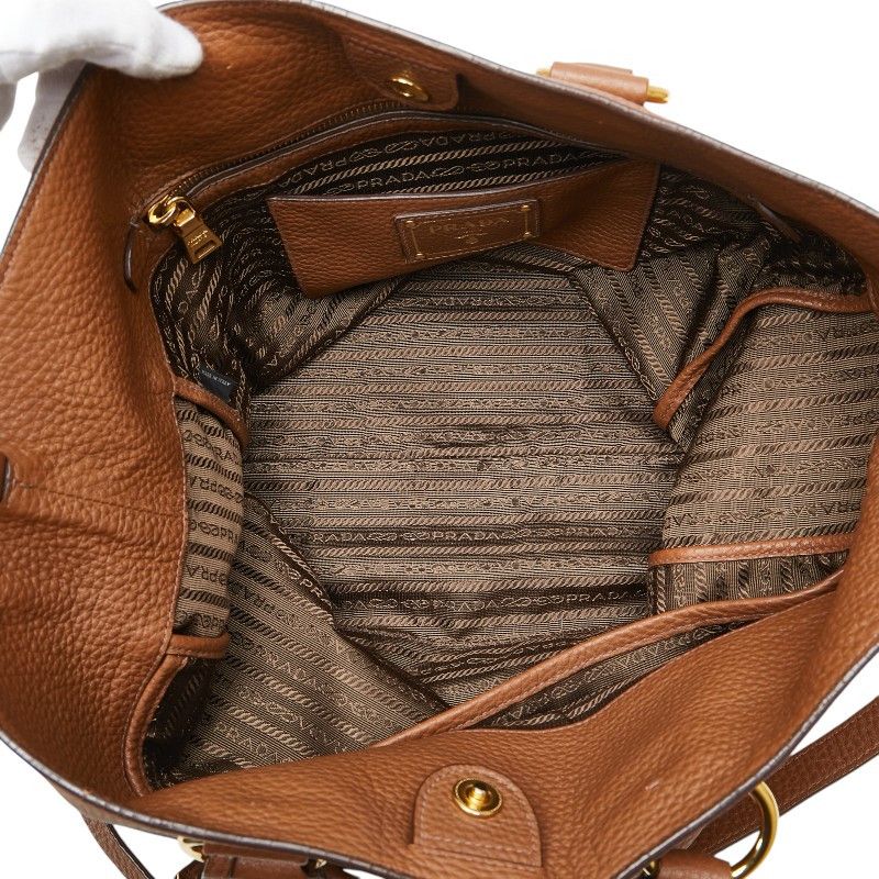 Prada Prada Prada Triangle Logo Plate 2way Bag Leather Shoulder Bag DUTY FREE for USA Size ONE SIZE - 12 Thumbnail