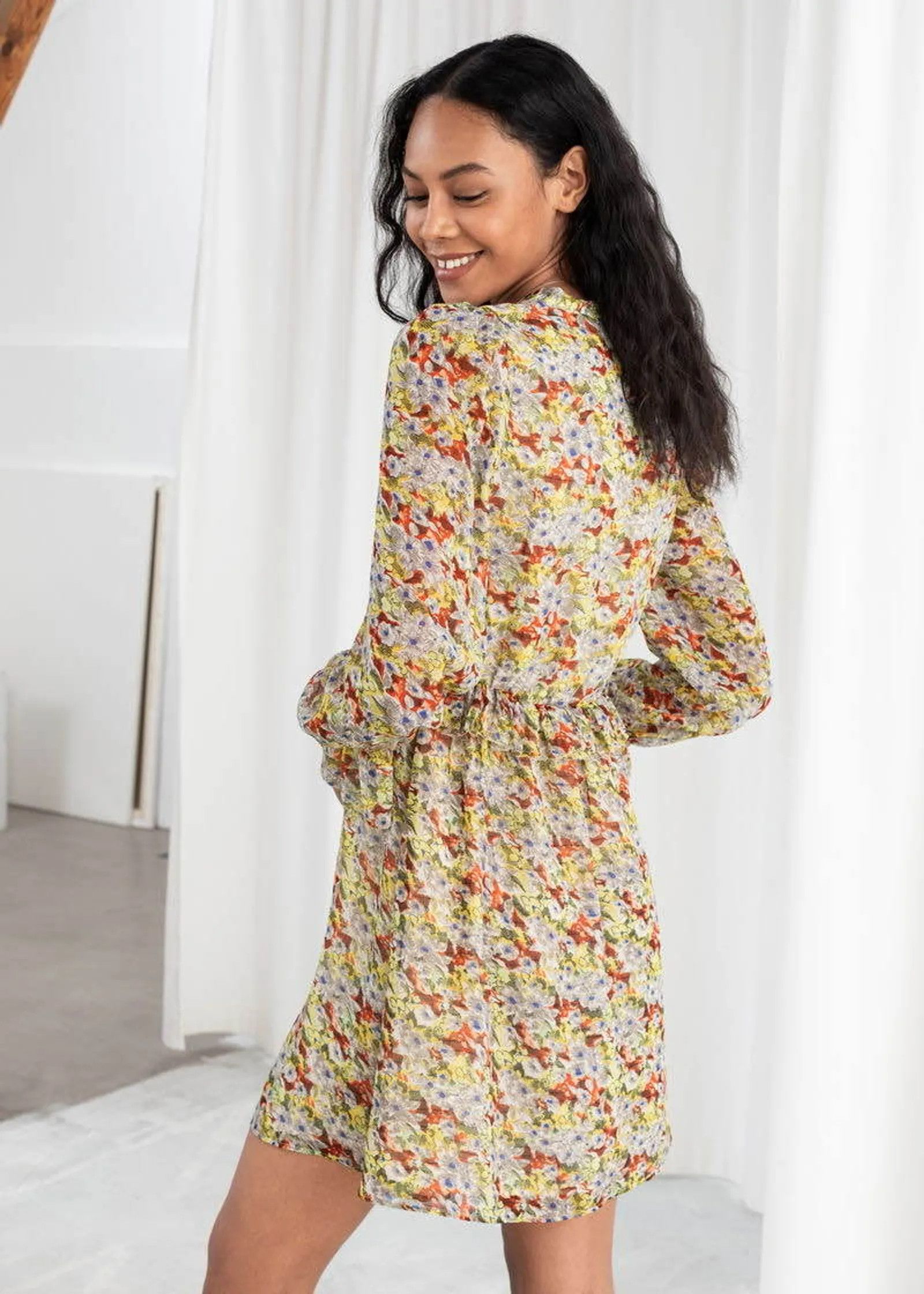 & Other Stories & Other Stories Floral Ruffled Mini Dress Dress Size S / US 4 / IT 40 - 7 Thumbnail