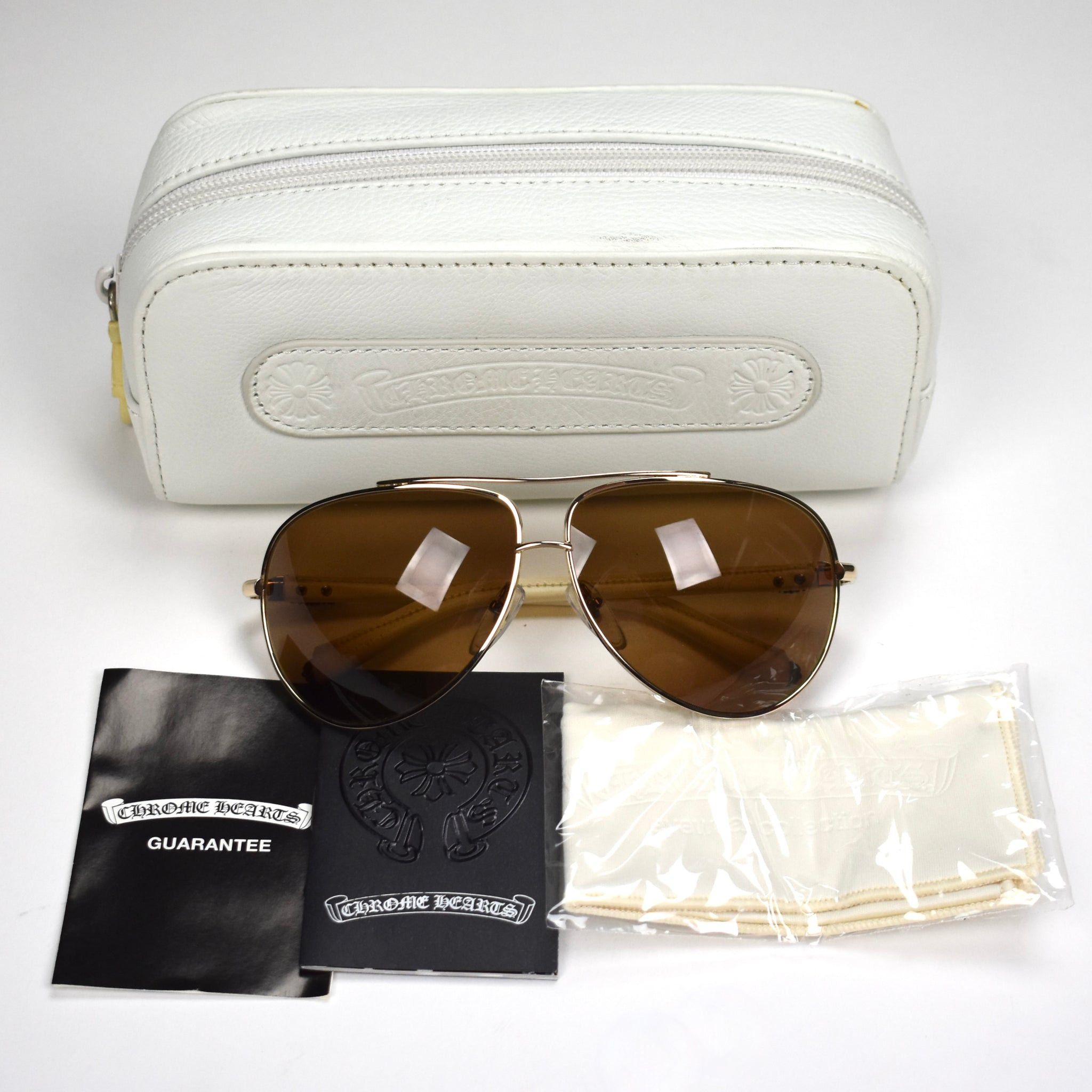 Chrome Hearts 1996 Chrome Hearts Baby Gravy Aviator Sunglasses Size ONE SIZE - 2 Thumbnail