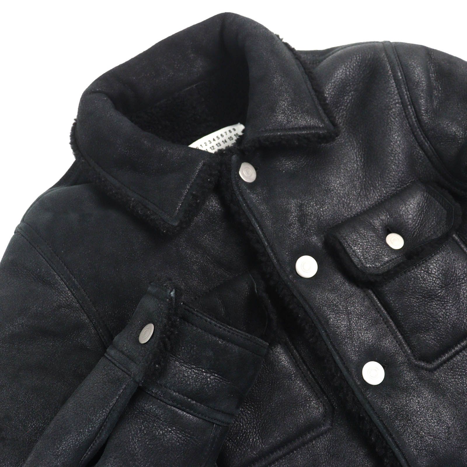 Maison Margiela Maison Martin Margiela Maison Margiela 10 S30AM0466 Lambskin Cotton Jacket Leather Outerwear S30AM0466 Size ONE SIZE - 4 Thumbnail