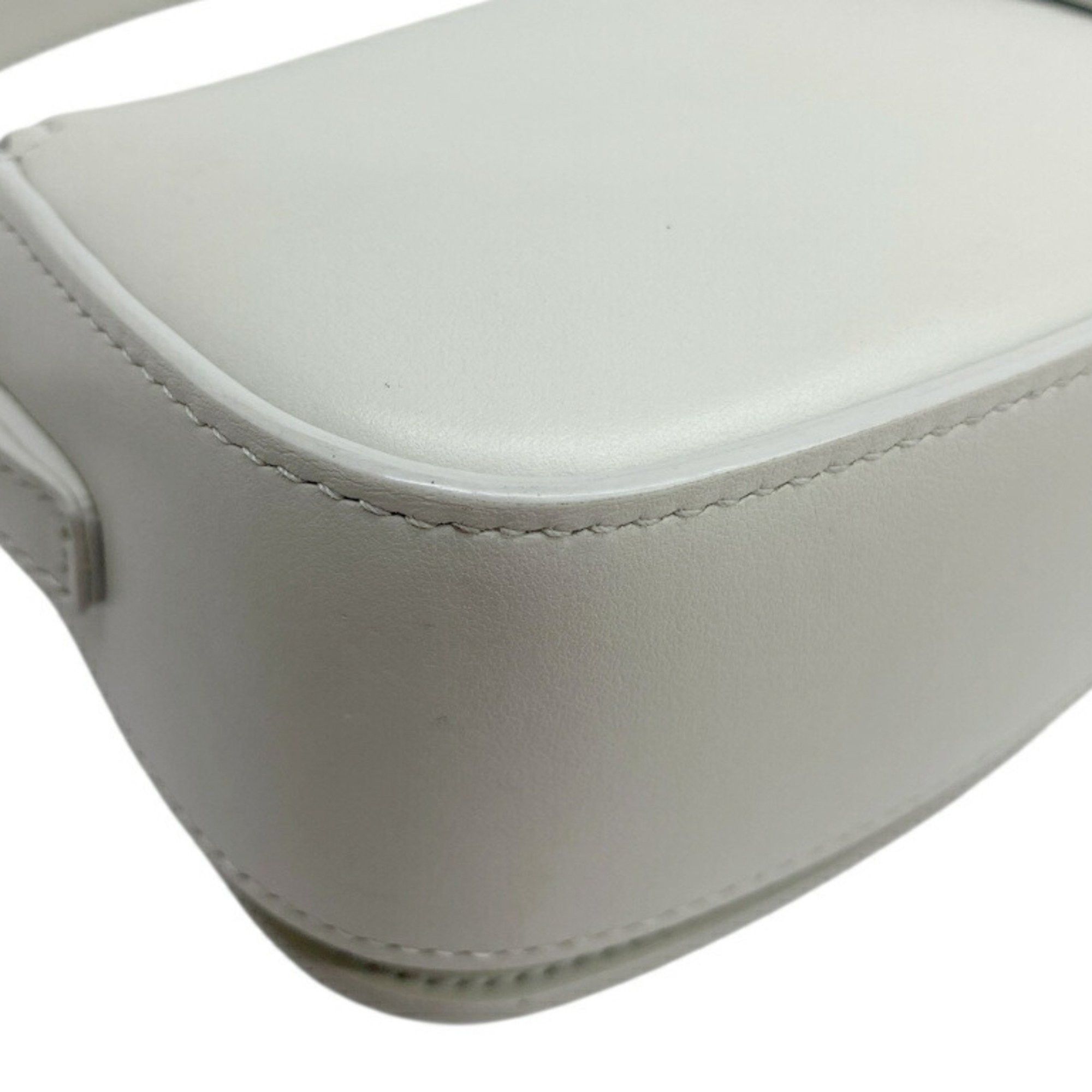Celine CELINE Smooth Calfskin 2-way Clutch with Strap Taboo Shoulder Hand Bag Light Grey Women's Size ONE SIZE - 10 Thumbnail