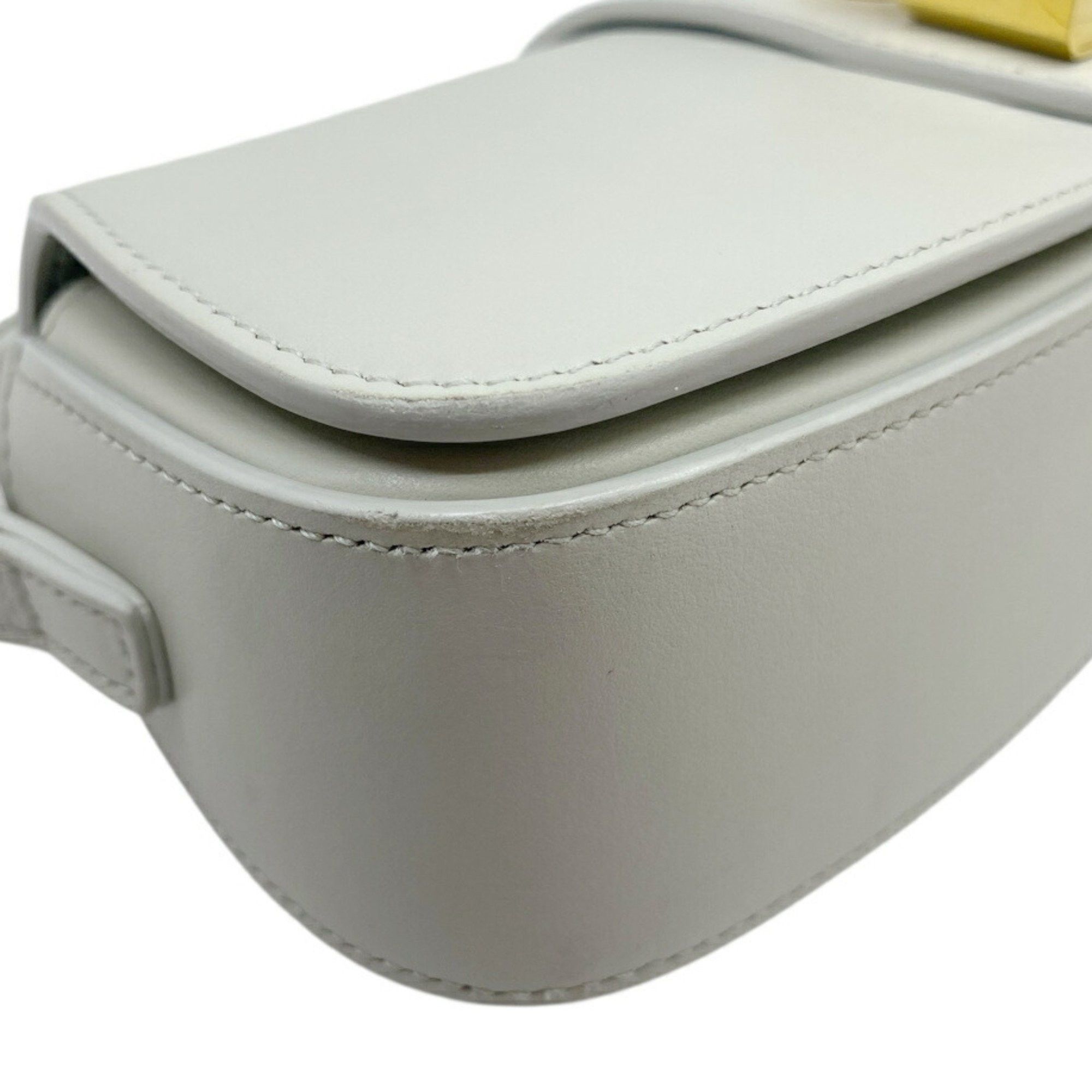 Celine CELINE Smooth Calfskin 2-way Clutch with Strap Taboo Shoulder Hand Bag Light Grey Women's Size ONE SIZE - 8 Thumbnail