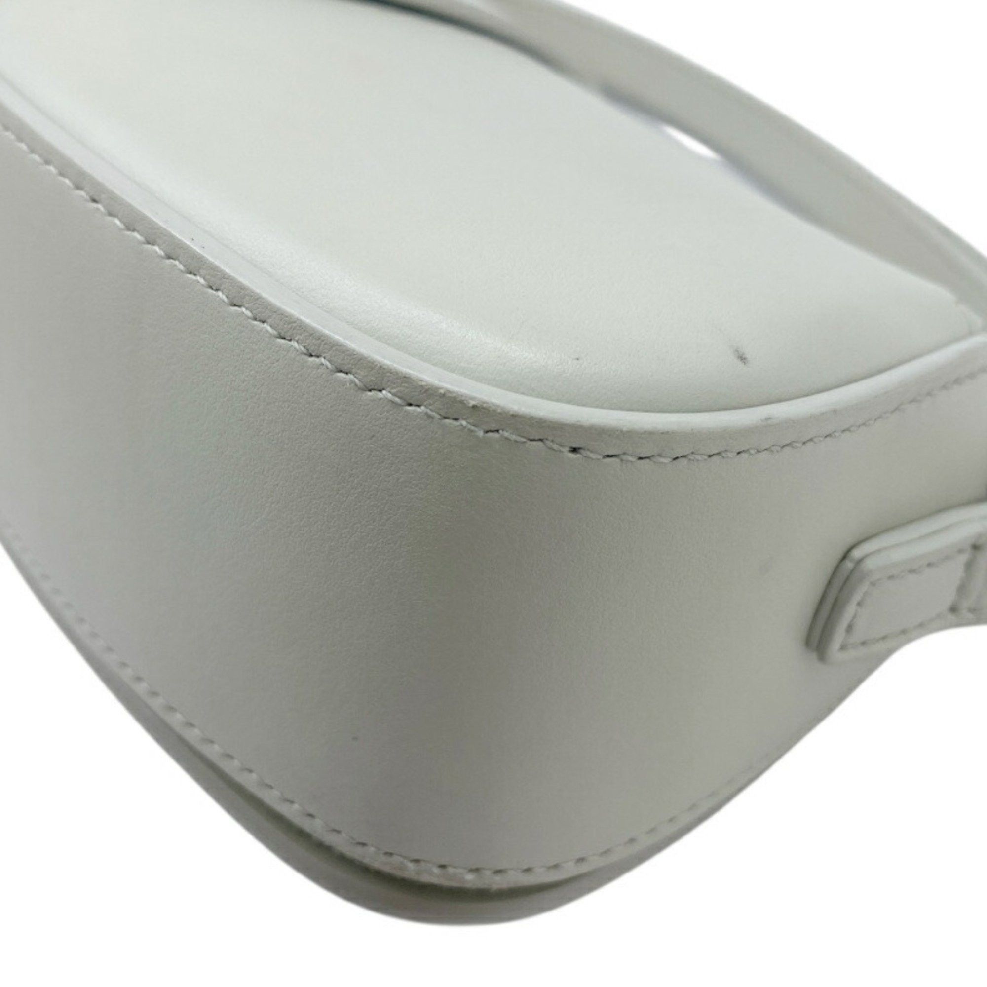 Celine CELINE Smooth Calfskin 2-way Clutch with Strap Taboo Shoulder Hand Bag Light Grey Women's Size ONE SIZE - 9 Thumbnail