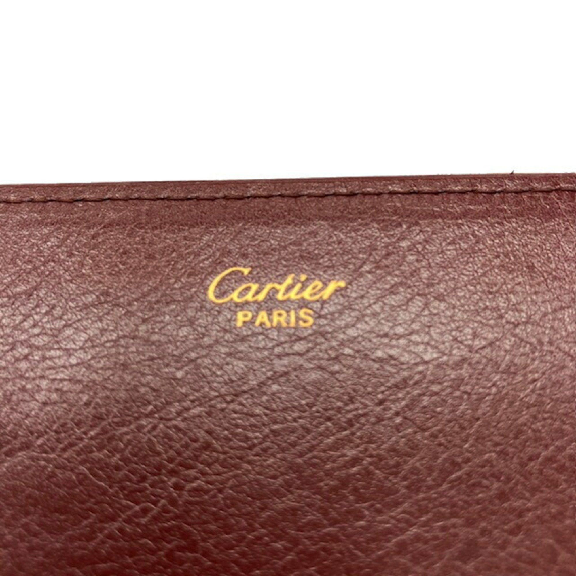 Cartier Cartier Must Line Clutch Bag Bordeaux Second for Women Size ONE SIZE - 14 Thumbnail