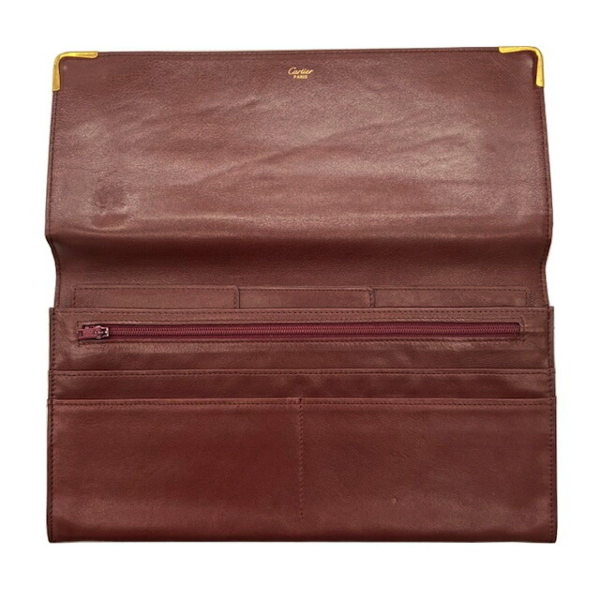 Cartier Cartier Must Line Clutch Bag Bordeaux Second for Women Size ONE SIZE - 13 Thumbnail