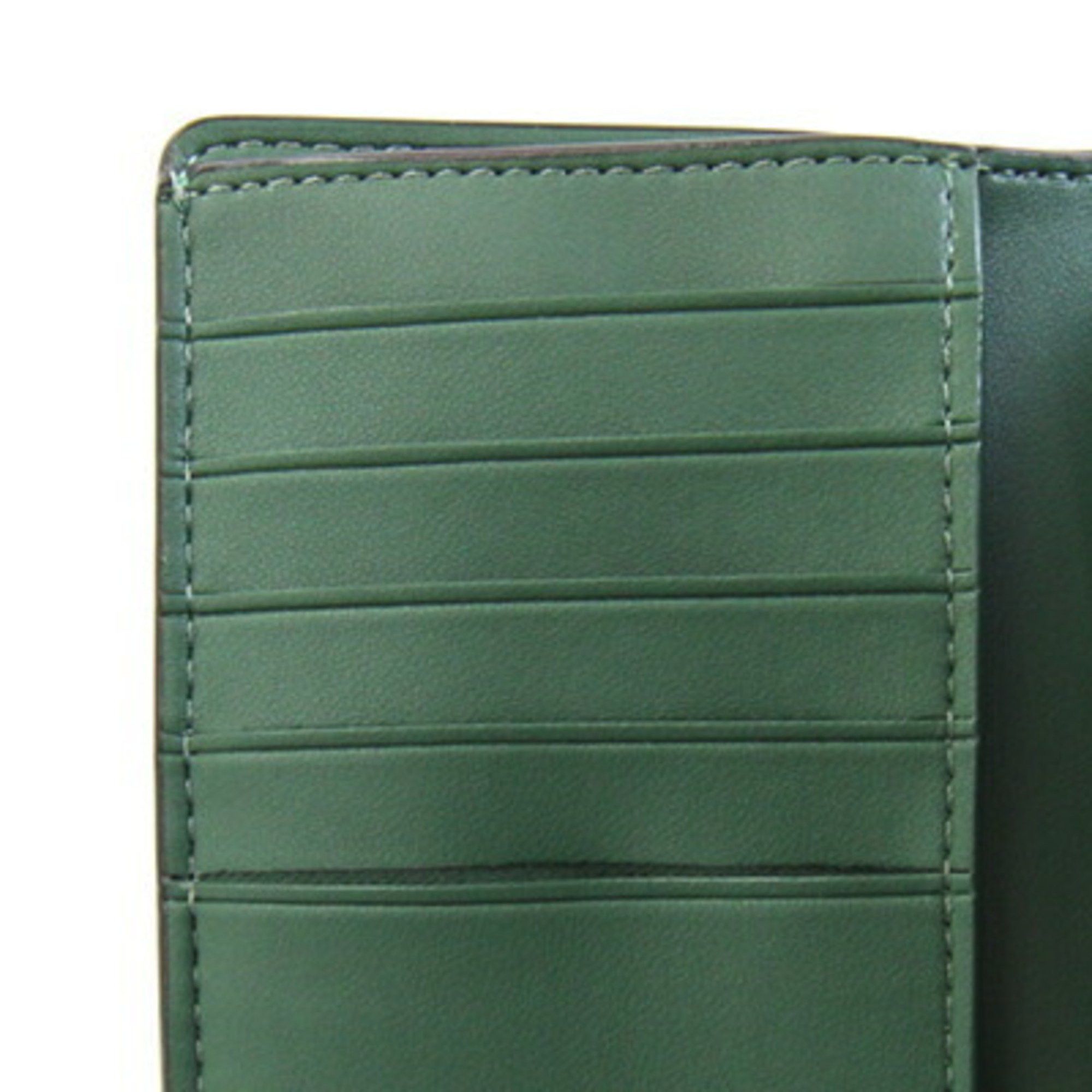 Coach Coach Tri-fold Wallet Essential Medium Flap CP025 Green Leather Women's COACH Size ONE SIZE - 6 Thumbnail