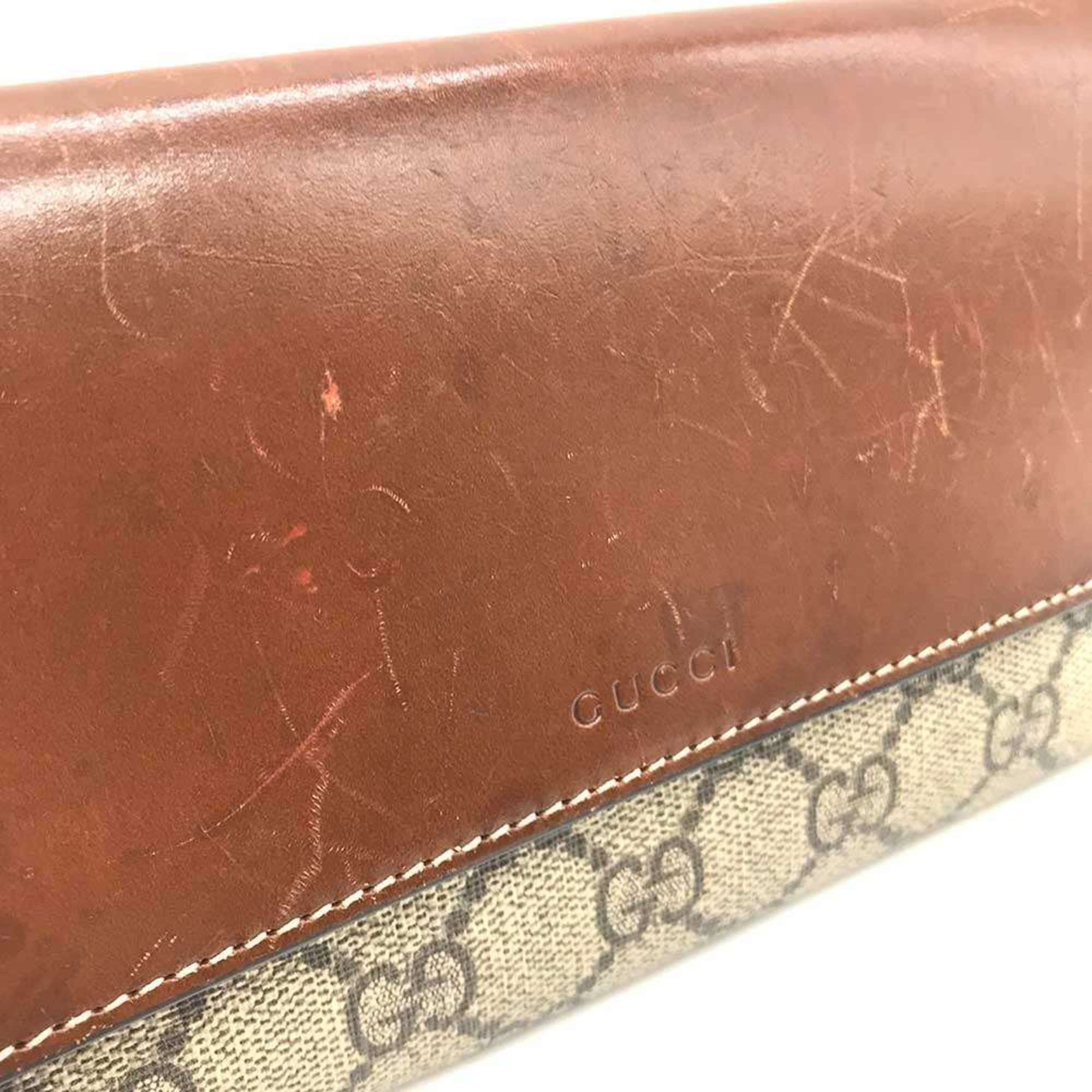 Gucci Gucci Long Wallet GG Supreme Leather Bi-fold Brown Men's 410100 GUCCI Size ONE SIZE - 3 Thumbnail