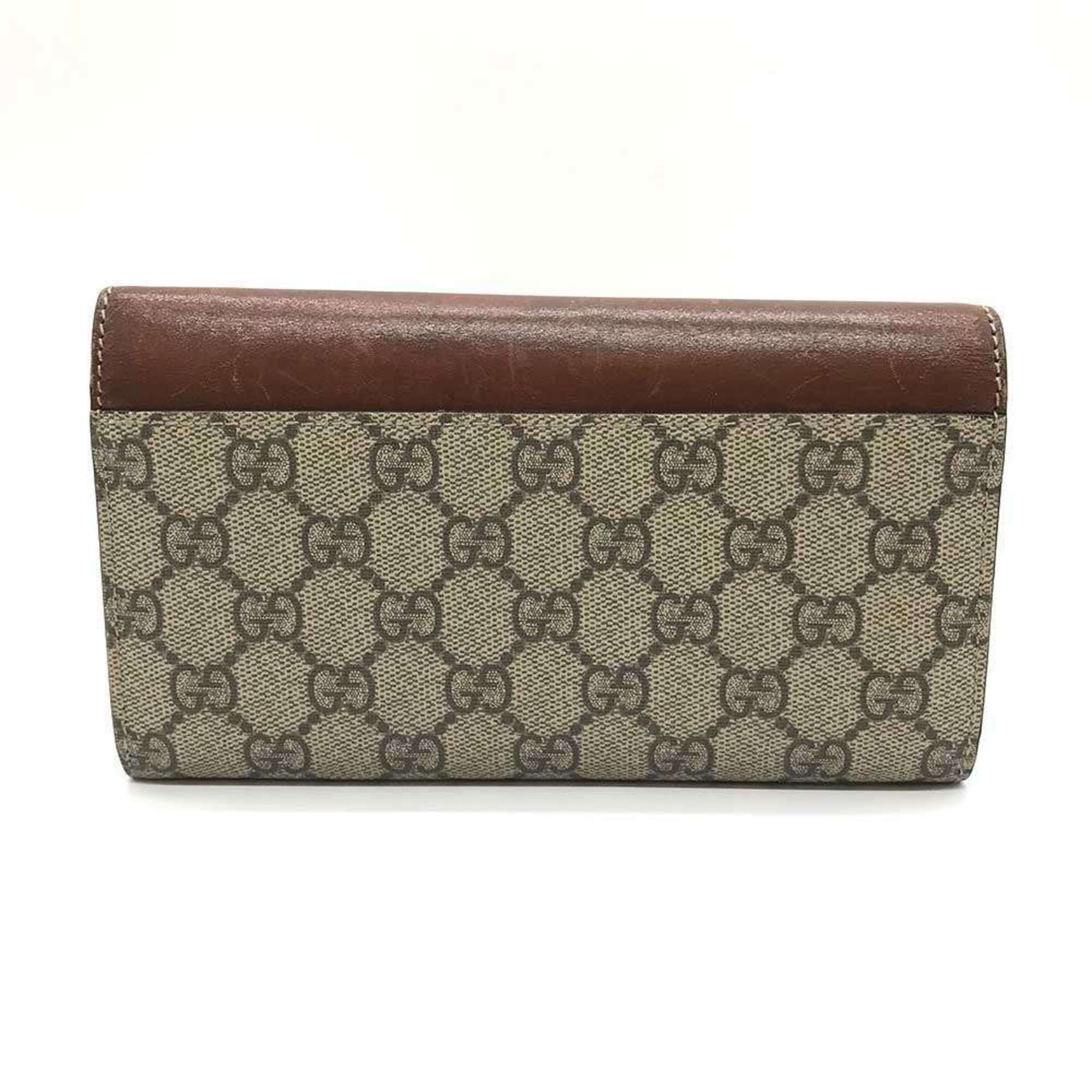 Gucci Gucci Long Wallet GG Supreme Leather Bi-fold Brown Men's 410100 GUCCI Size ONE SIZE - 2 Thumbnail