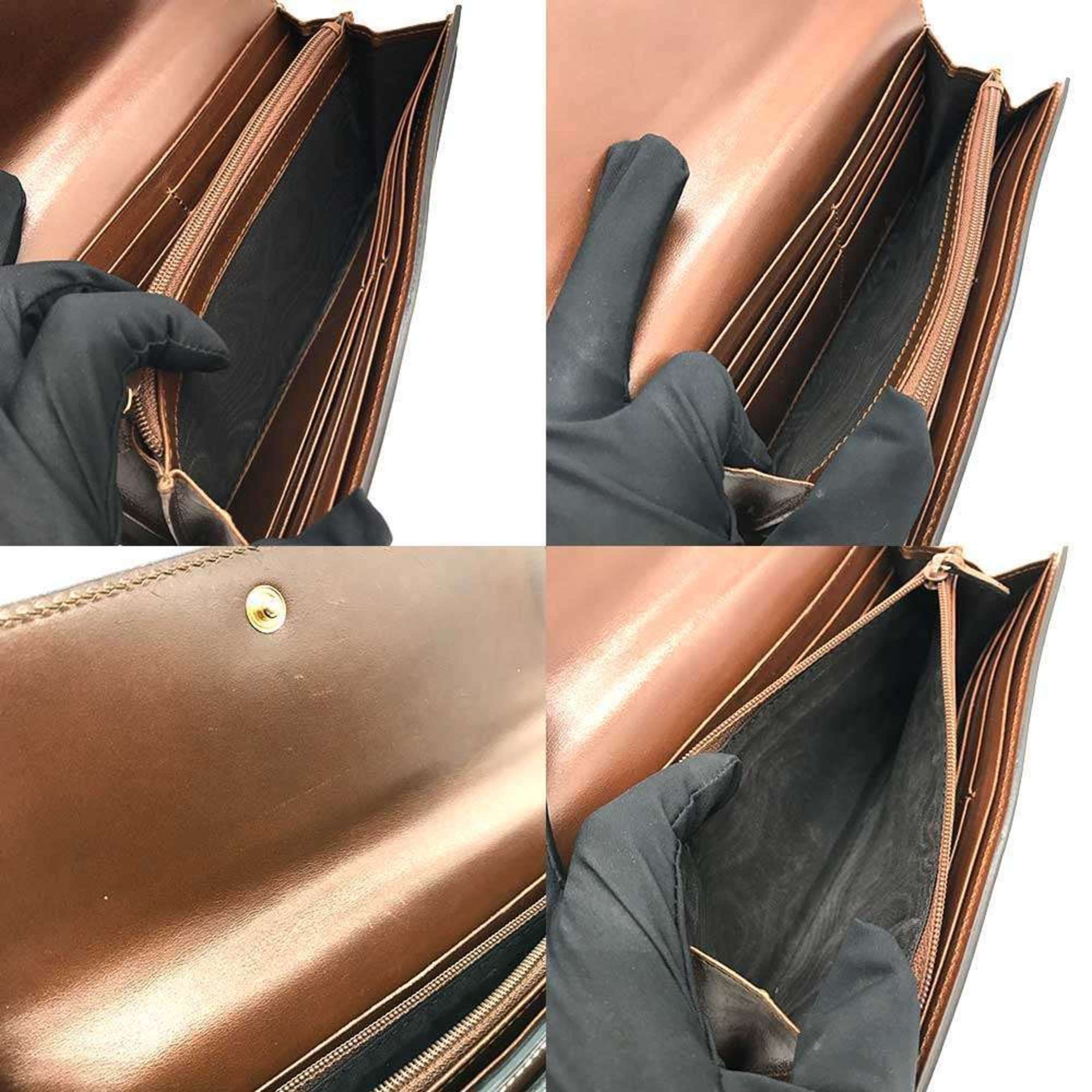 Gucci Gucci Long Wallet GG Supreme Leather Bi-fold Brown Men's 410100 GUCCI Size ONE SIZE - 6 Thumbnail