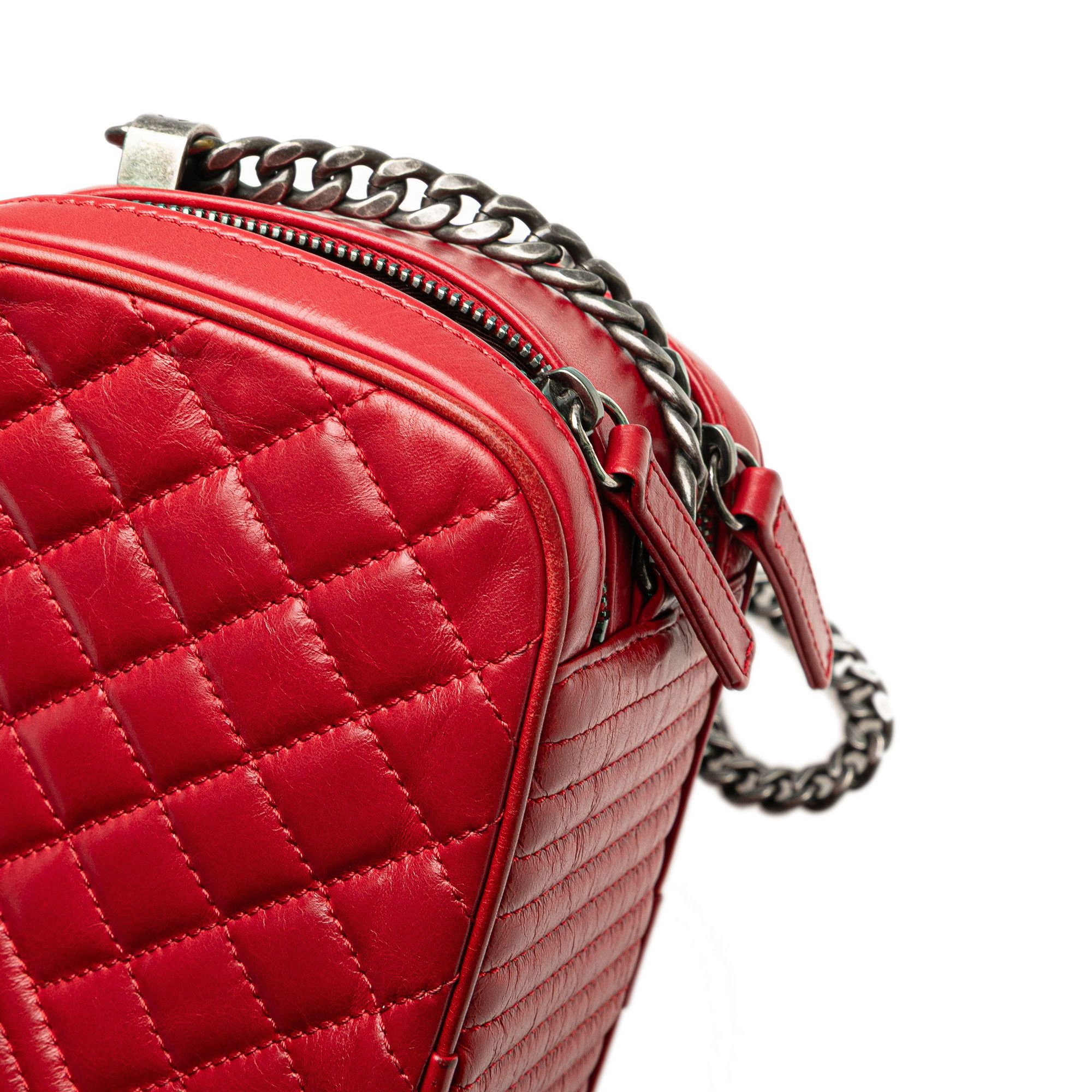 Chanel Chanel Small Quilted Glazed Calfskin Coco Boy Camera Bag Size ONE SIZE - 9 Thumbnail