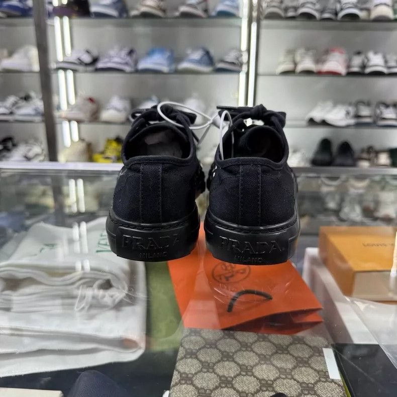 Prada PRADA Black Nylon Canvas Sneakers Size 37.5 Size US 7.5 / EU 40-41 - 6 Thumbnail