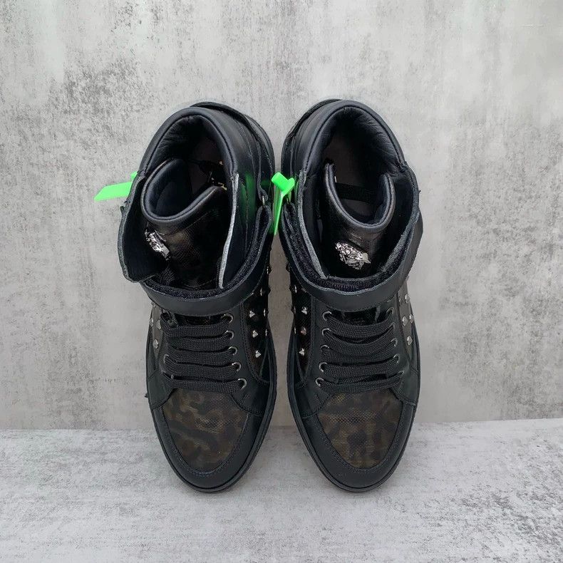 Versace Versace High-Top Leopard Print Sneakers Size US 9.5 / EU 42-43 - 6 Thumbnail