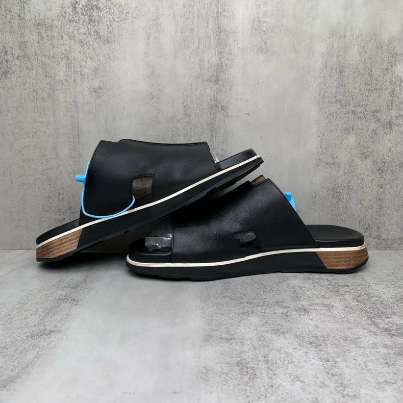Hermes Hermes Men's Black Slip-On Sandals Size 41 Size US 9 / EU 42 - 3 Thumbnail