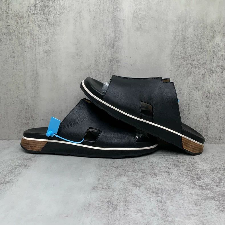 Hermes Hermes Men's Black Slip-On Sandals Size 41 Size US 9 / EU 42 - 2 Thumbnail