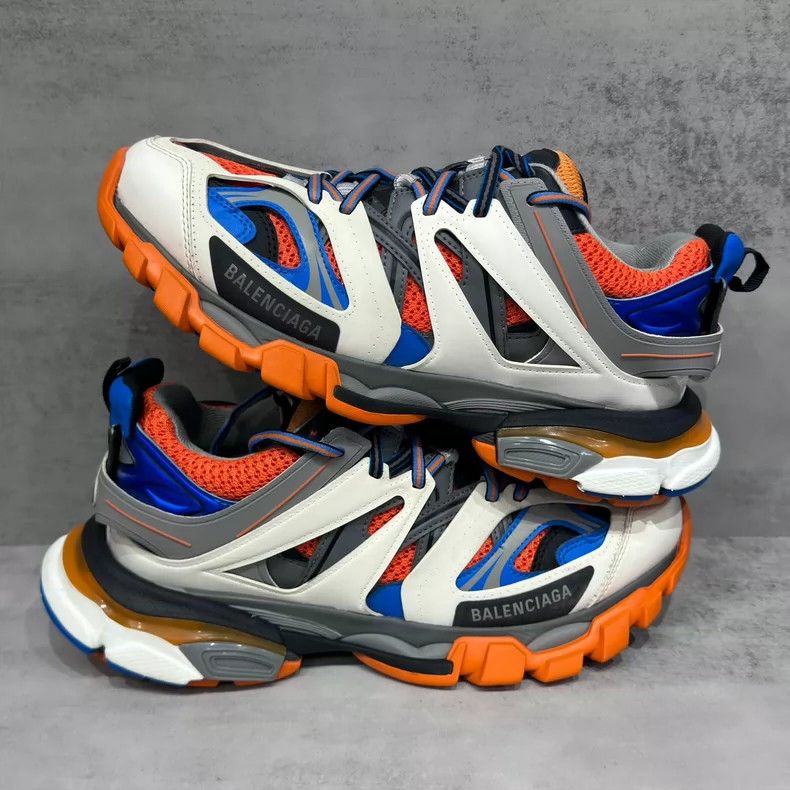 Balenciaga Balenciaga Track Sneakers White Blue Orange Size US 7.5 / EU 40-41 - 2 Thumbnail