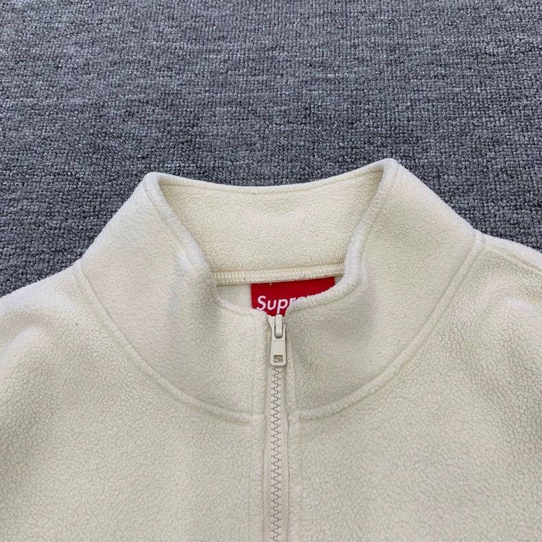 Bape Supreme Half-Zip Fleece Sweatshirt in White Size US XL / EU 56 / 4 - 3 Thumbnail