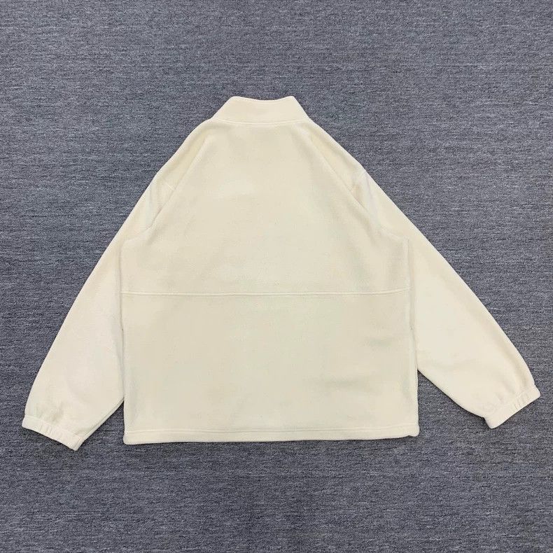 Bape Supreme Half-Zip Fleece Sweatshirt in White Size US XL / EU 56 / 4 - 2 Thumbnail