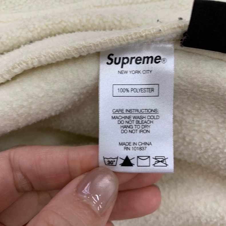 Bape Supreme Half-Zip Fleece Sweatshirt in White Size US XL / EU 56 / 4 - 6 Thumbnail