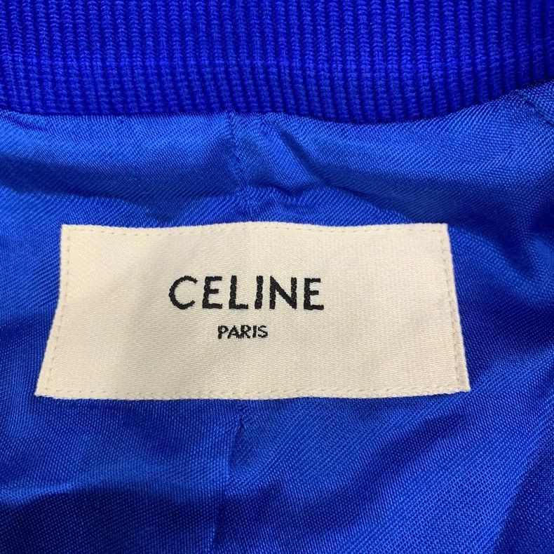 Celine Celine Blue Silk Baseball Jacket Coat Size US L / EU 52-54 / 3 - 5 Thumbnail