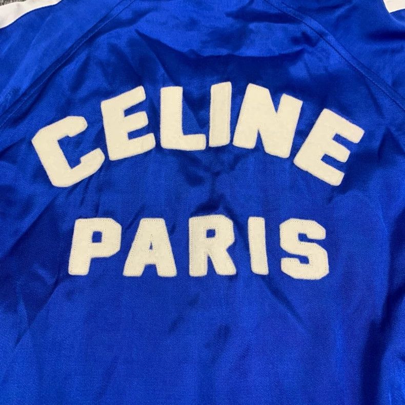 Celine Celine Blue Silk Baseball Jacket Coat Size US L / EU 52-54 / 3 - 4 Thumbnail