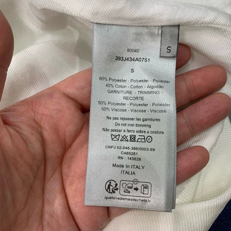 Dior Dior White Embroidered Logo Jacket Size US S / EU 44-46 / 1 - 6 Thumbnail