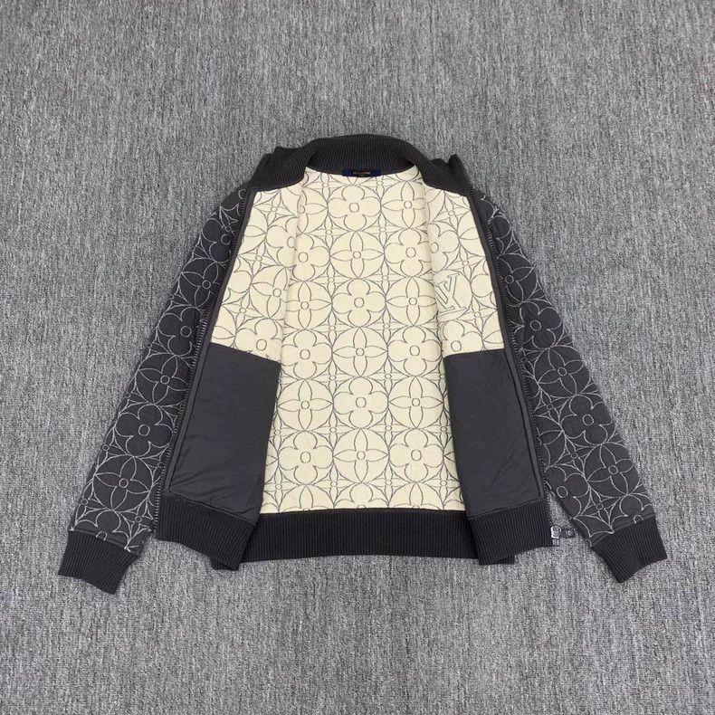 Louis Vuitton Black Floral Print Cotton Jacket Size US M / EU 48-50 / 2 - 8 Thumbnail