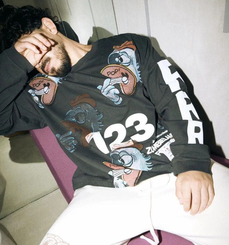 Gallery Dept. Black Long Sleeve Graffiti Graphic Shirt Size US M / EU 48-50 / 2 - 7 Thumbnail
