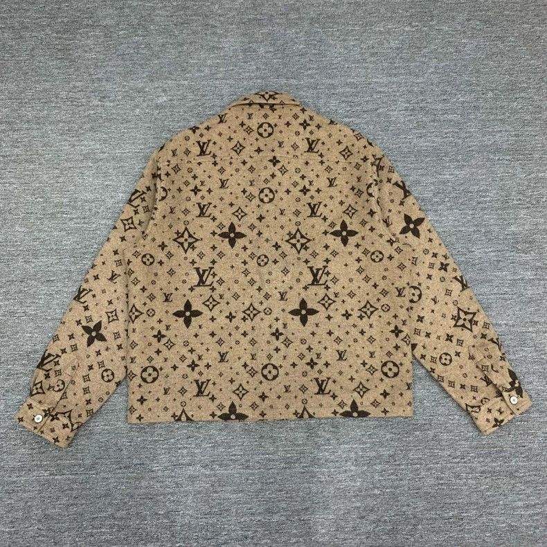 Louis Vuitton Beige Monogram Patterned Shirt Jacket Size US L / EU 52-54 / 3 - 2 Thumbnail