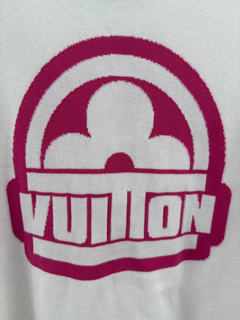 Louis Vuitton Louis Vuitton Pink Logo Short Sleeve Knit Shirt Size US L / EU 52-54 / 3 - 3 Thumbnail