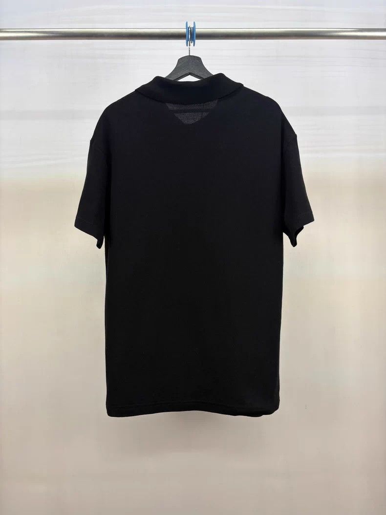 Louis Vuitton Louis Vuitton Black Embroidered Logo Polo Shirt Size US L / EU 52-54 / 3 - 2 Thumbnail