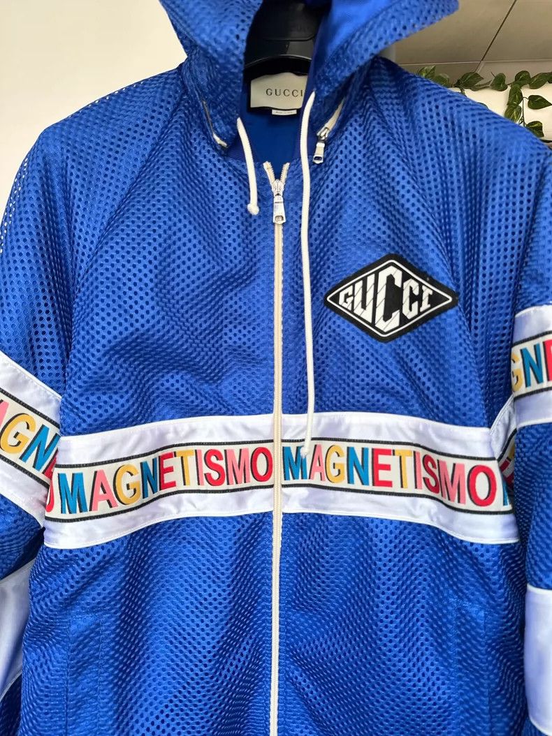 Gucci Gucci Blue Hooded Jacket Sweatshirt Size US M / EU 48-50 / 2 - 2 Thumbnail