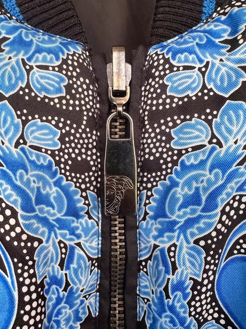 Versace Versace Blue Floral Reversible Jacket Size US XXL / EU 58 / 5 - 2 Thumbnail