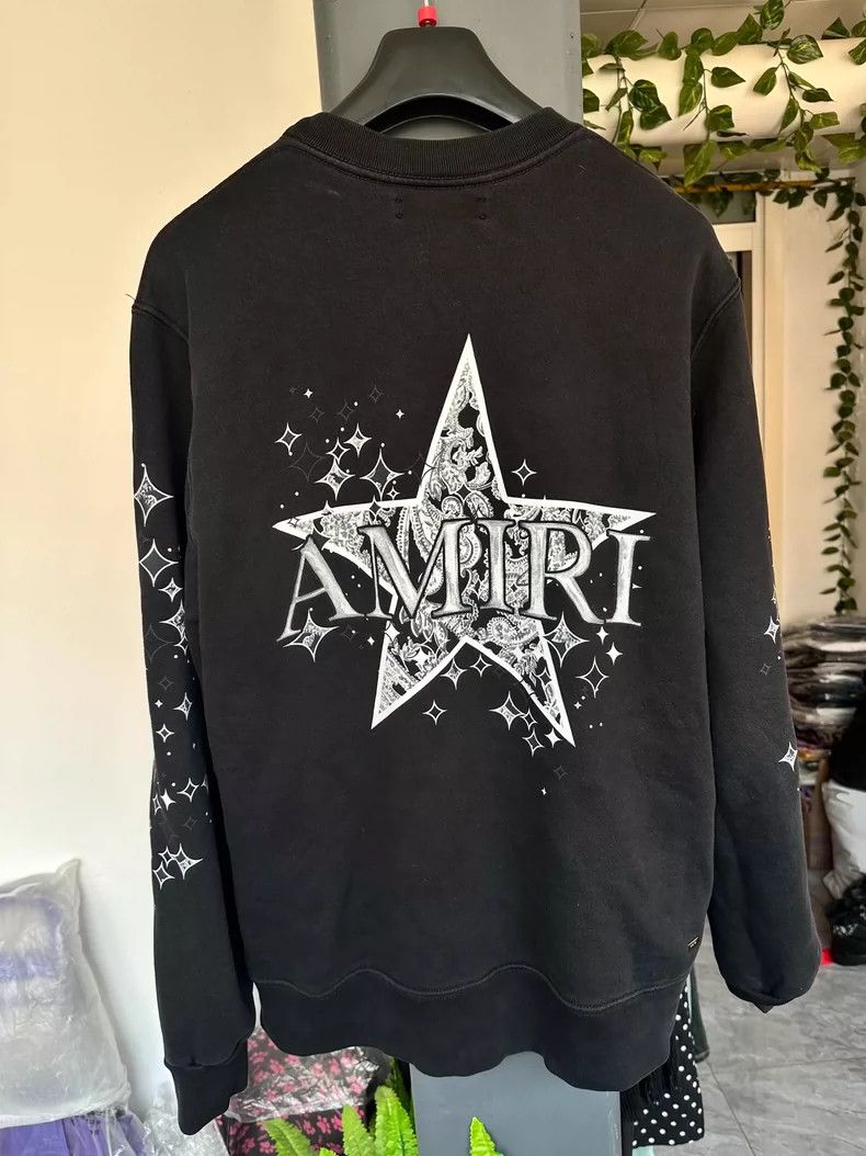 Amiri Amiri Classic Logo Black Sweatshirt Size US L / EU 52-54 / 3 - 5 Thumbnail