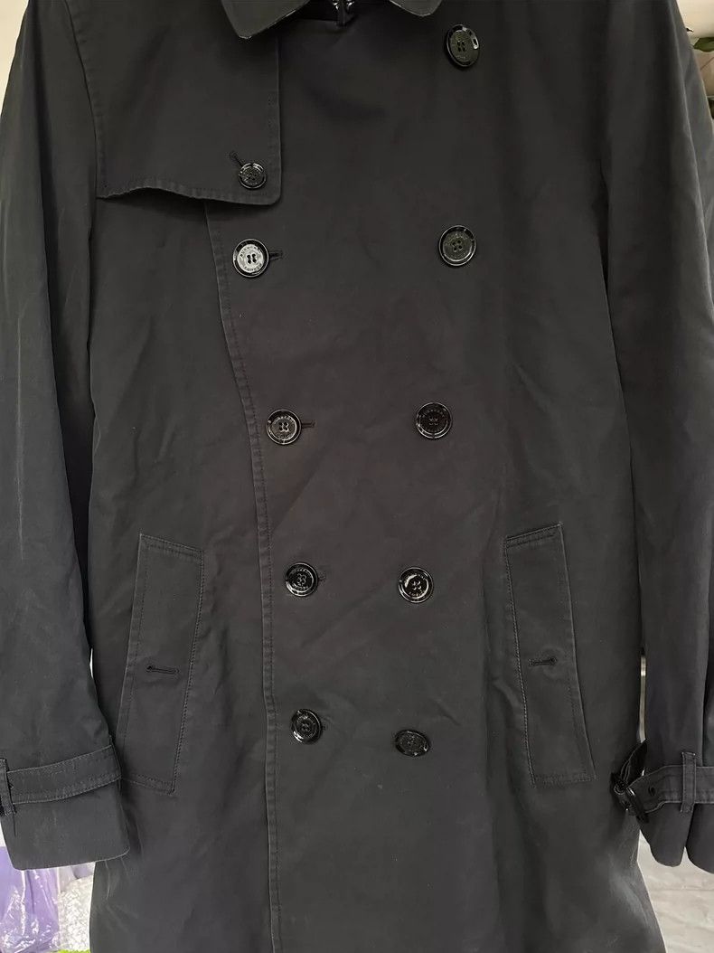Burberry Burberry Black Long Coat with Checked Lining Size US XXL / EU 58 / 5 - 2 Thumbnail