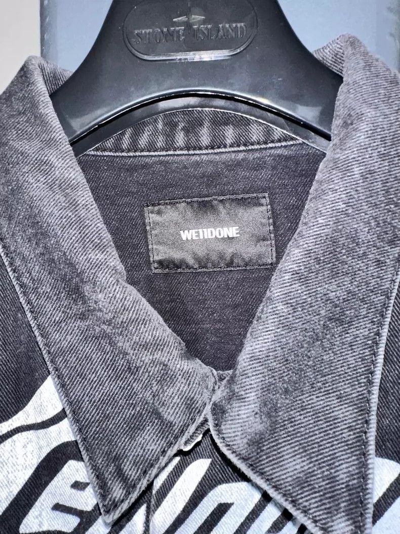 WE11DONE WellDone Black Denim Jacket with Logo Size US L / EU 52-54 / 3 - 3 Thumbnail