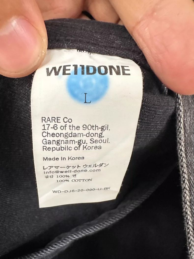 WE11DONE WellDone Black Denim Jacket with Logo Size US L / EU 52-54 / 3 - 6 Thumbnail