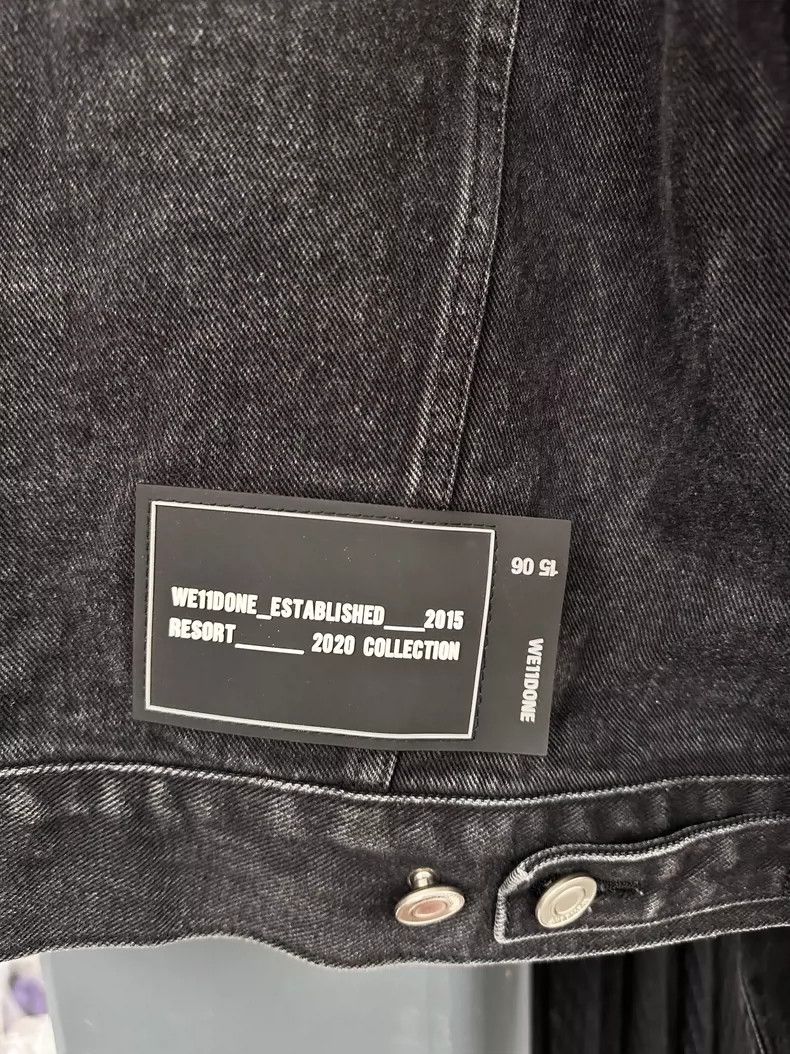 WE11DONE WellDone Black Denim Jacket with Logo Size US L / EU 52-54 / 3 - 5 Thumbnail