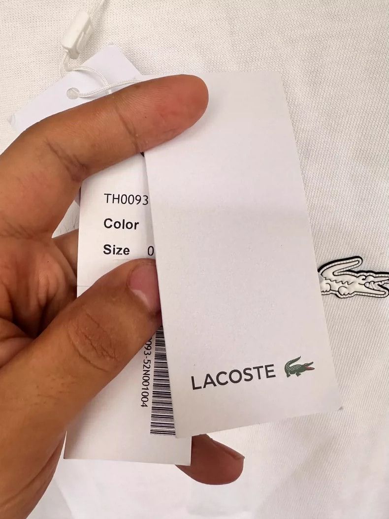 Lacoste Lacoste White Crew Neck Sweatshirt with Prints Size US M / EU 48-50 / 2 - 6 Thumbnail