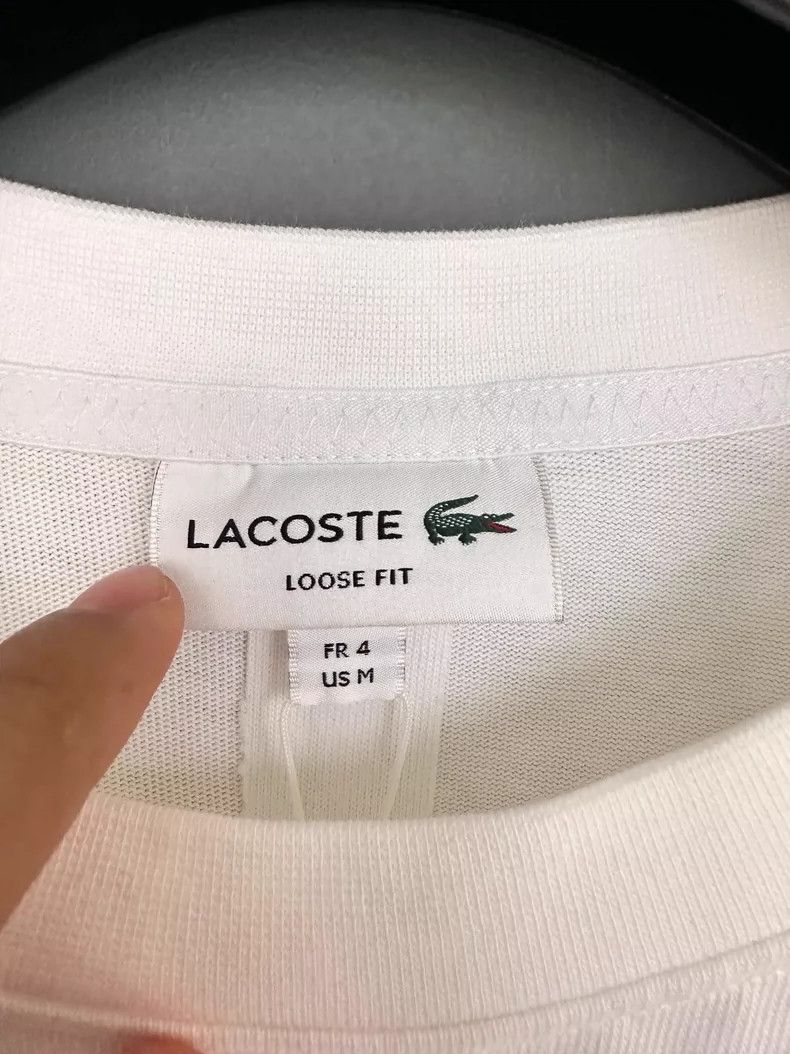 Lacoste Lacoste White Crew Neck Sweatshirt with Prints Size US M / EU 48-50 / 2 - 5 Thumbnail