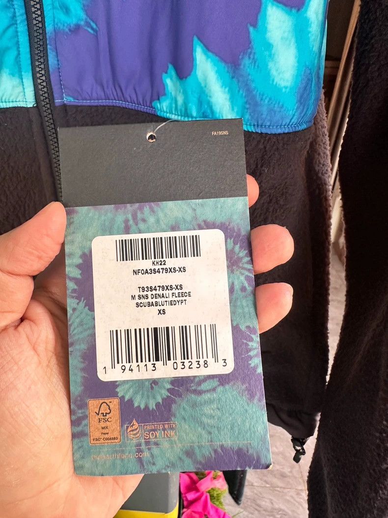 The North Face The North Face Blue Tie-Dye Fleece Jacket Size US XS / EU 42 / 0 - 3 Thumbnail