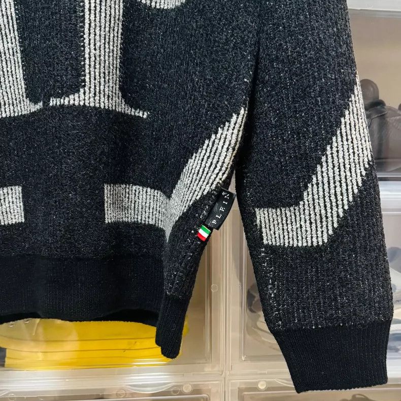 Philipp Plein Philipp Plein Men's Hexagon Logo Knit Sweater Size US M / EU 48-50 / 2 - 3 Thumbnail